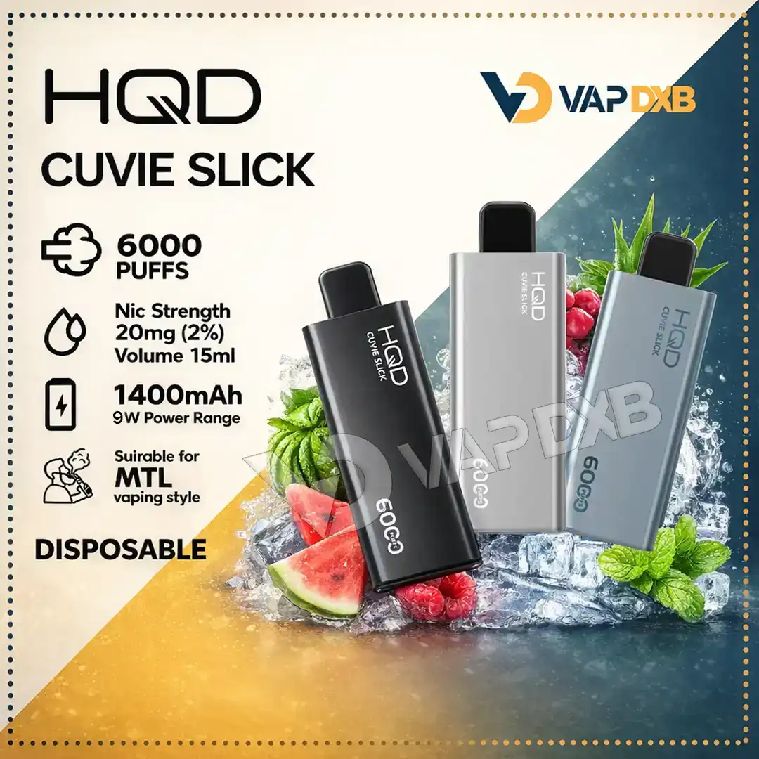 HQD Cuvie Slick 6000 Puffs Disposable Vape HQD Cuvie Slick 6000 Puffs Disposable Vape
