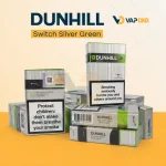 Dunhill Switch Silver Green 5mg Cigarettes