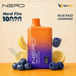 Nerd Fire 10000 Puffs Disposable Vape Blue Razz Lemonade