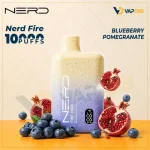 Nerd Fire 10000 Puffs Disposable Vape Blueberry Pomegranate