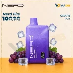Nerd Fire 10000 Puffs Disposable Vape Grape Ice