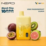 Nerd Fire 10000 Puffs Disposable Vape Kiwi Passionfruit Guava