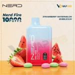 Nerd Fire 10000 Puffs Disposable Vape Strawberry Watermelon Bubblegum