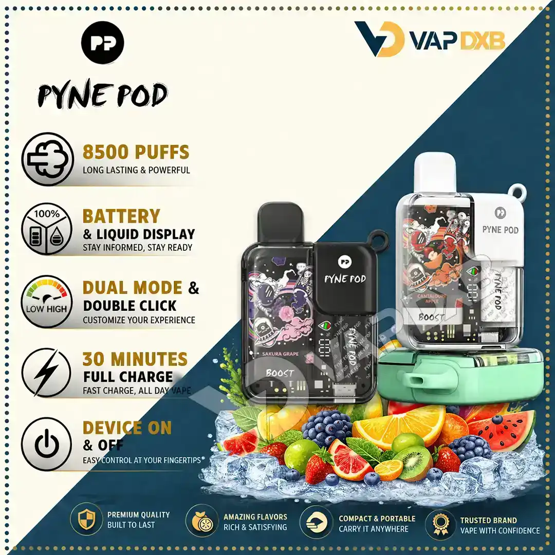 Pyne Pod Boost 8500 Puffs Disposable Vape Pyne Pod Boost 8500 Puffs Disposable Vape