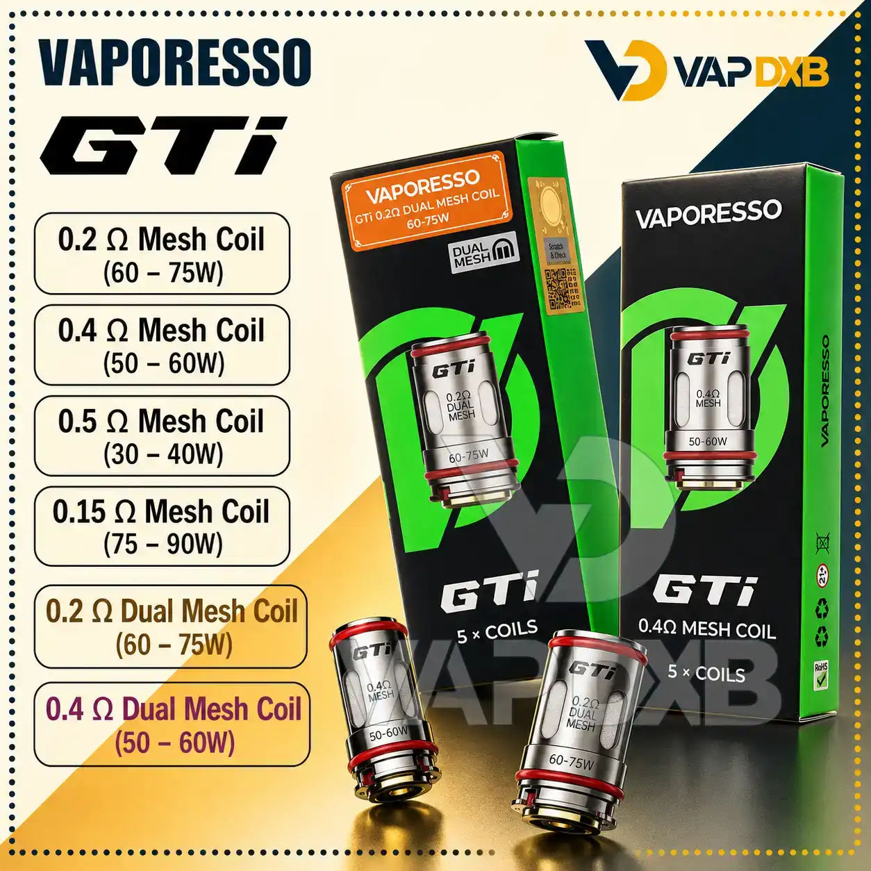 Vaporesso GTi Coils for iTank Vaporesso GTi Coils for iTank