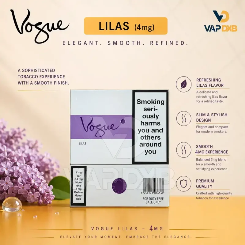 vogue Lilas 4mg cigarettes