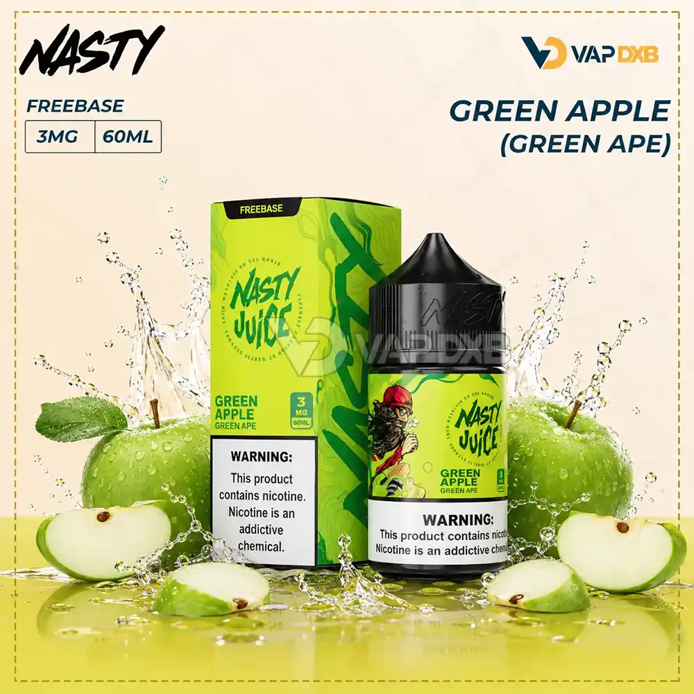 Green Apple (Green Ape) by Nasty Juice 60ml E-Juice 3mg Green Apple (Green Ape) by Nasty Juice 60ml E-Juice 3mg