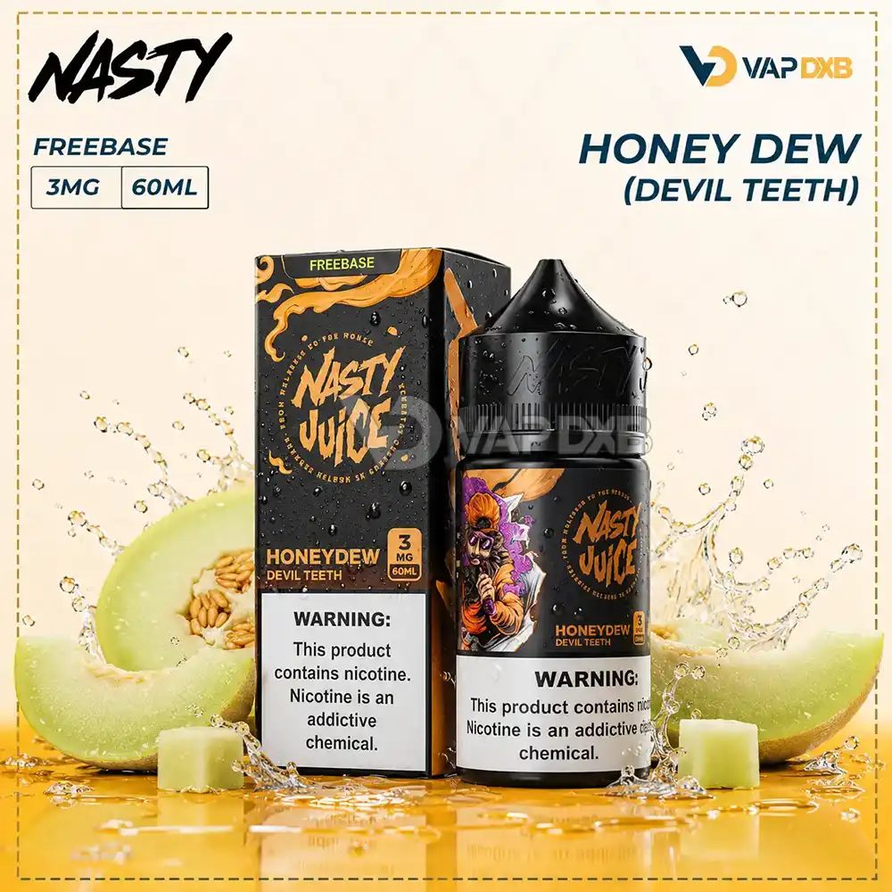 Nasty Juice Honeydew Devil Teeth 60ml E-Juice 3mg Nasty Juice Honeydew Devil Teeth 60ml E-Juice 3mg