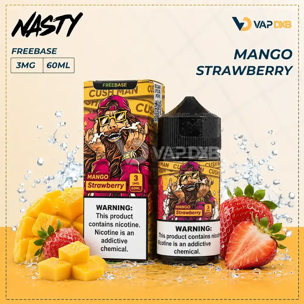 Nasty Juice Cush Man Mango Strawberry 60ml E-Juice 3mg Nasty Juice Cush Man Mango Strawberry 60ml E-Juice 3mg