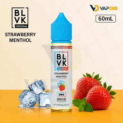 STRAWBERRY MENTHOL (Frzn Berry) 60ml E-juice By BLVK ORIGINAL (FRZN SERIES)