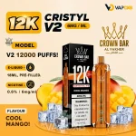 Al-Fakher-Crown-Bar-12K-Crystal-V2-Disposable-Cool-Mango
