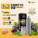 Al-Fakher-Crown-Bar-12K-Crystal-V2-Disposable-Grape-Mint