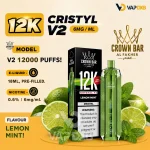 Al-Fakher-Crown-Bar-12K-Crystal-V2-Disposable-Lemon-Mint