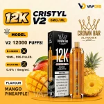 Al-Fakher-Crown-Bar-12K-Crystal-V2-Disposable-Mango-Pineapple