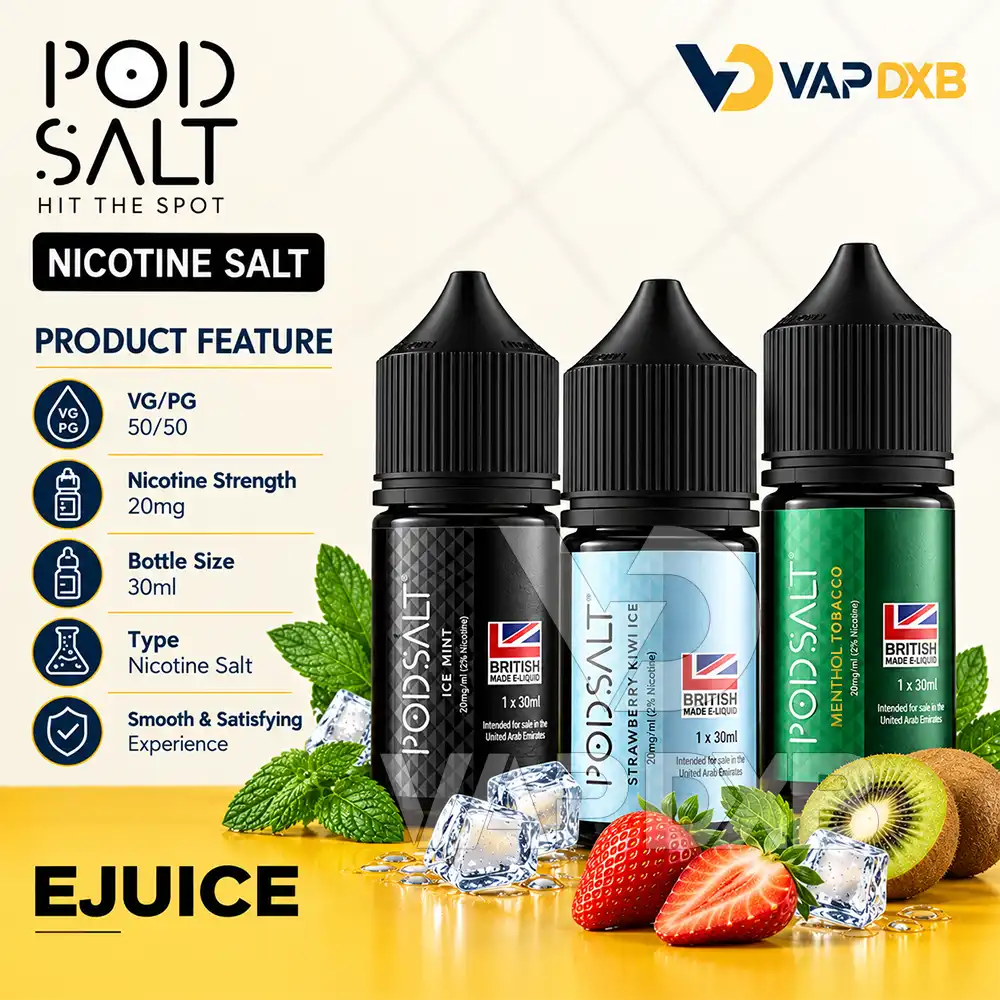 Pod Salt 30ml 20mg Nicotine Salt E-Liquid – Premium Salt Nic Vape Juice Pod Salt 30ml 20mg Nicotine Salt E-Liquid – Premium Salt Nic Vape Juice