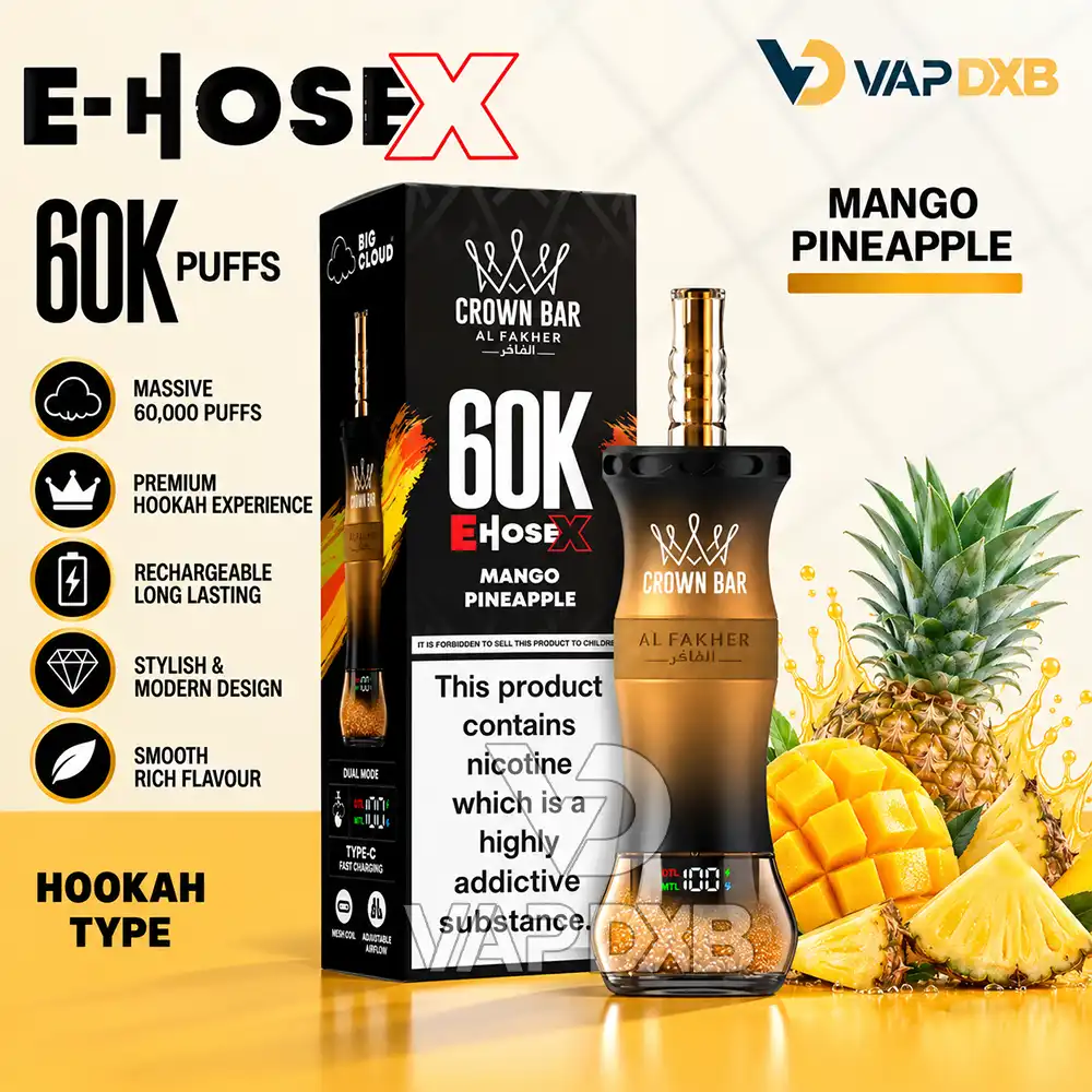 al-fakher-crown-bar-e-hose-x-hookah-Mango-Pineapple al-fakher-crown-bar-e-hose-x-hookah-Mango-Pineapple