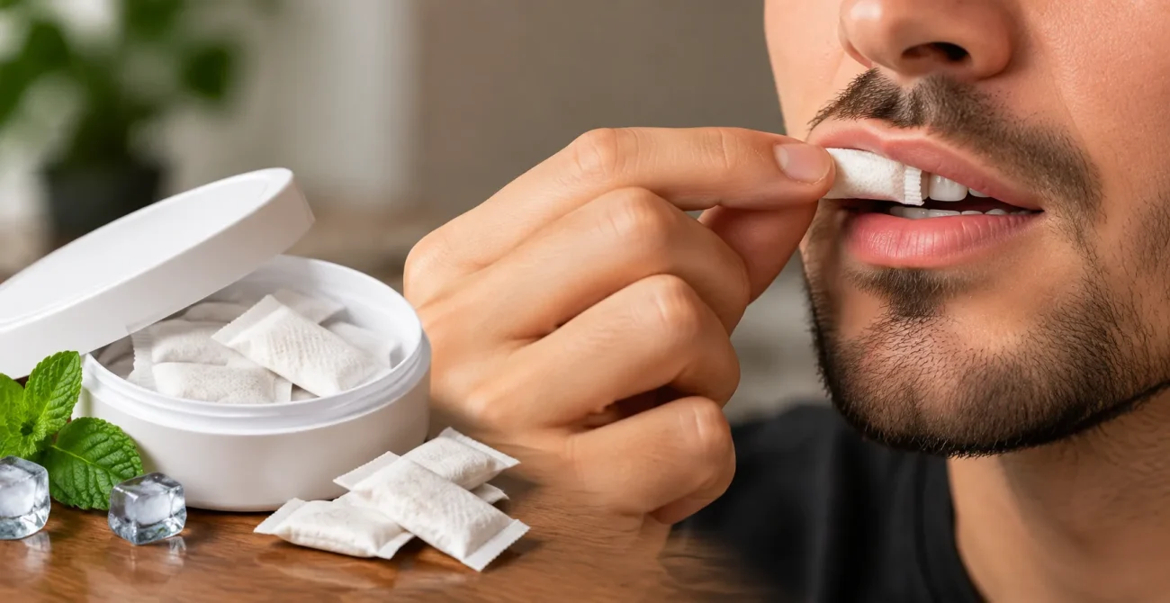 How to use nicotine pouches with a pouch container and oral nicotine pouch
